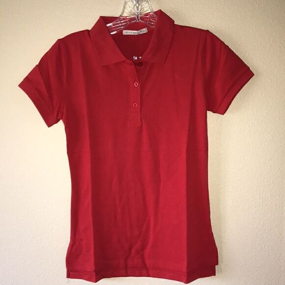 NEW Active Basic Red Polo Shirt - Picture 1 of 5